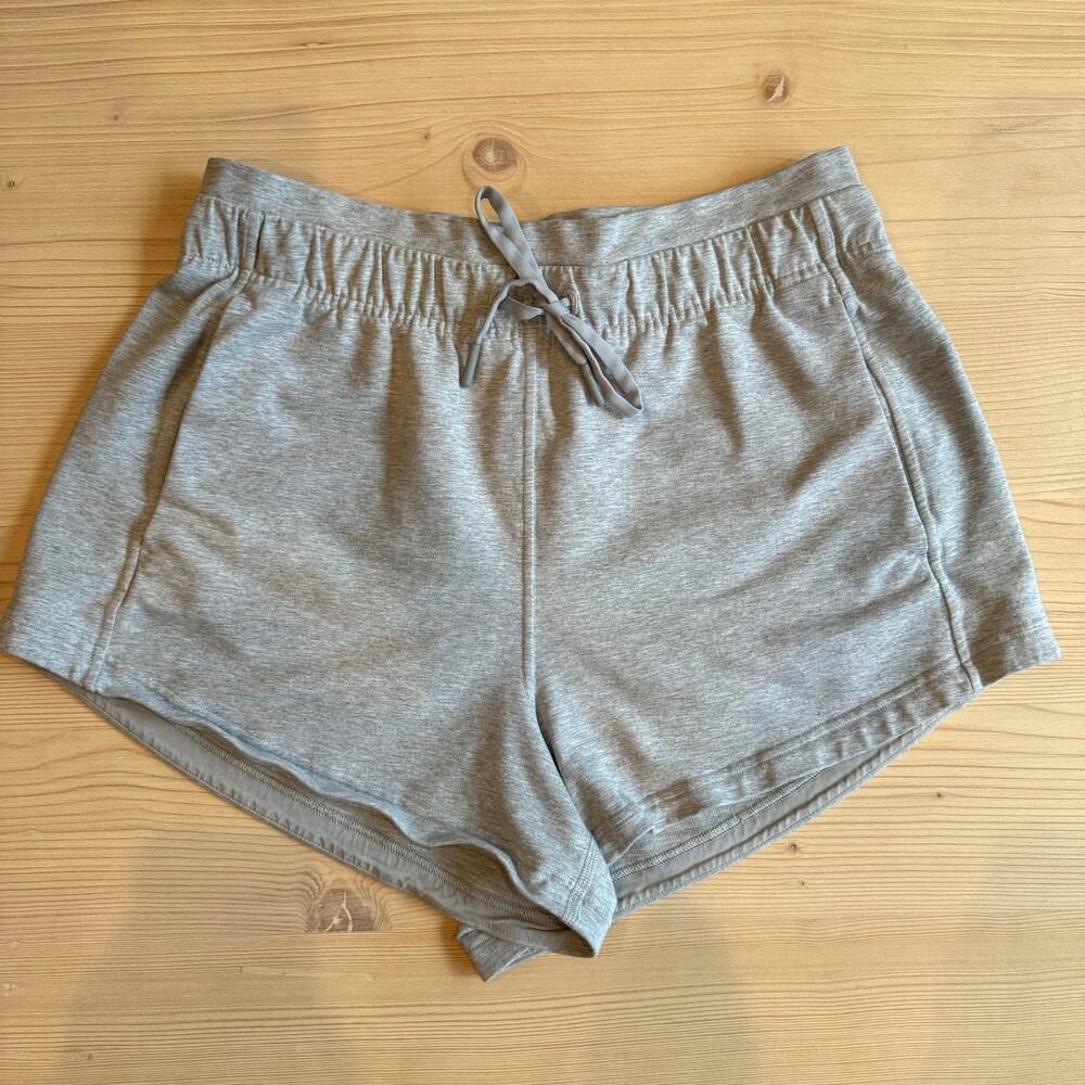 Lululemon Inner Glow Short 3" Terry Womens Heathered Gray Lounge Shorts Size 6